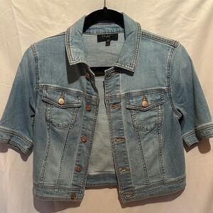 Talbots Light Blue  short sleeve Jean Jacket